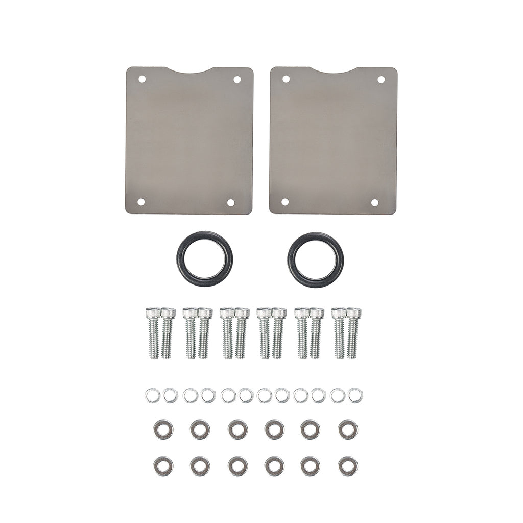 3-11/16" Polished Aluminum Tall Half-Finned Valve Covers - Fits 1962–1985 Ford 289 302 351W SBF V8