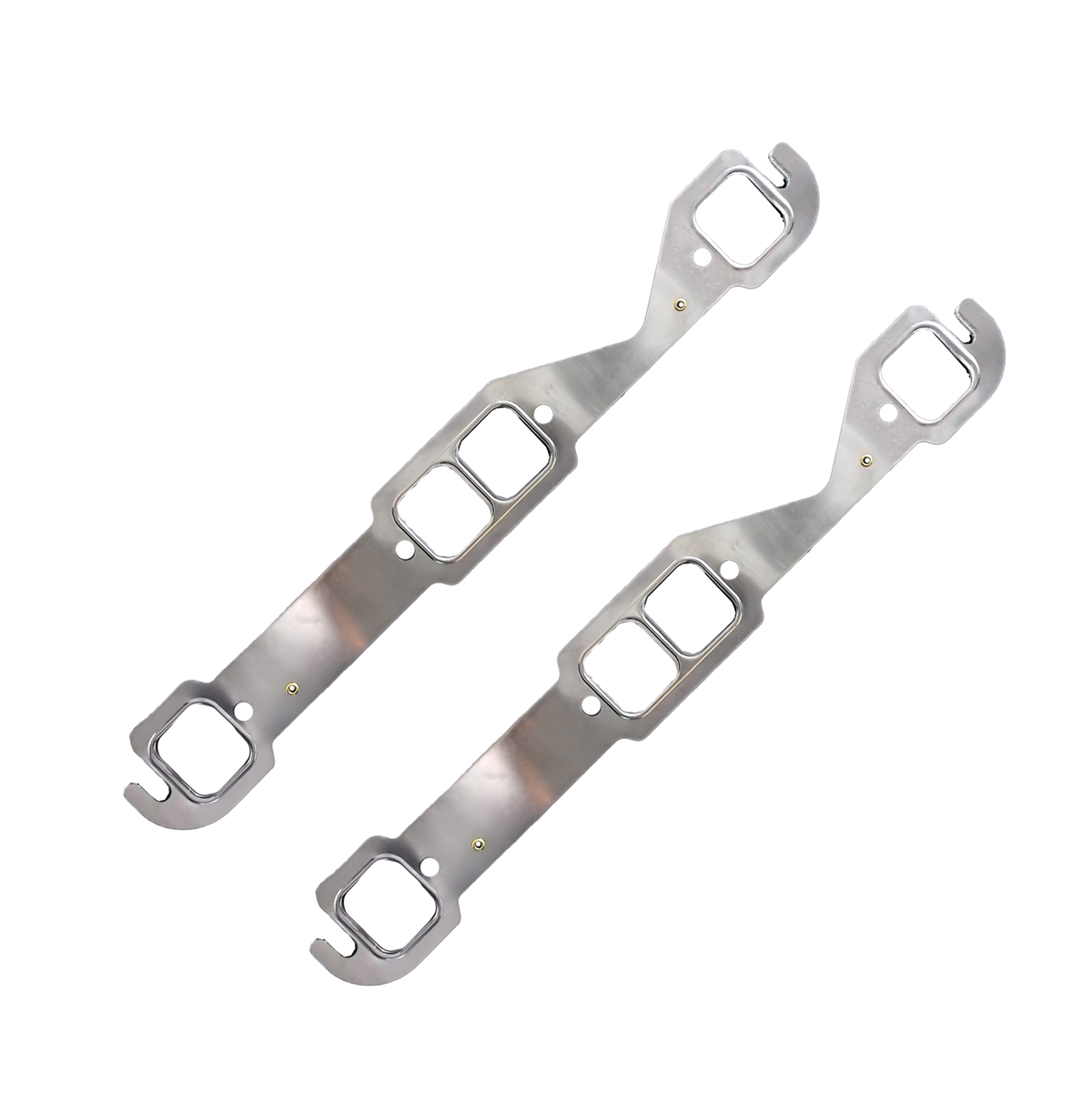 Stainless Steel Exhaust Manifold Gaskets - Fits Chevy SBC 283 302 305 V8 Engines
