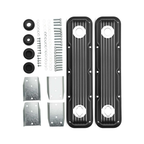 Black Finned Aluminum Valve Covers with Internal Baffles - 10 Bolt Design Fits 1992+ Chrysler Dodge Magnum 5.2L 5.9L V8