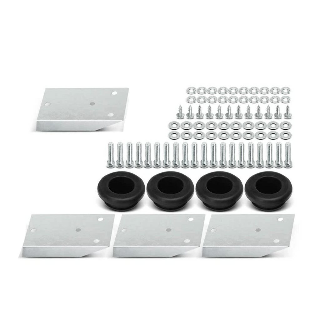 Black Finned Aluminum Valve Covers with Internal Baffles - 10 Bolt Design Fits 1992+ Chrysler Dodge Magnum 5.2L 5.9L V8