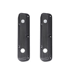 3-1/2" Black Finned Aluminum Valve Covers - Fits 1967–1991 Chrysler 318 340 360 Small Block V8