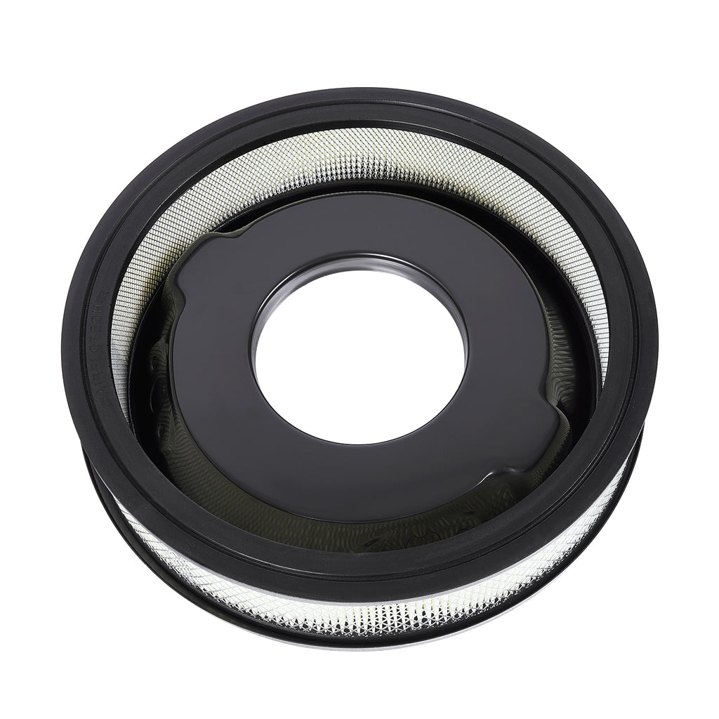 14 x 3" Black Aluminum Finned Air Cleaner - Fits Holley Edelbrock Carter Rochester 5-1/8" Carburetors