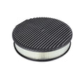 14 x 3" Black Aluminum Finned Air Cleaner - Fits Holley Edelbrock Carter Rochester 5-1/8" Carburetors