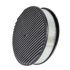 14 x 3" Black Aluminum Finned Air Cleaner - Fits Holley Edelbrock Carter Rochester 5-1/8" Carburetors