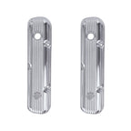3-1/2" Polished Finned Aluminum Valve Covers - Fits 1967–1991 Chrysler 318 340 360 Small Block V8