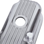 3-1/2" Polished Finned Aluminum Valve Covers - Fits 1967–1991 Chrysler 318 340 360 Small Block V8