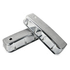 3-11/16" Polished Cast Aluminum Tall Full-Finned Valve Covers - Fits Chevy 396 402 427 Big Block V8