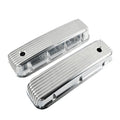 3-11/16" Polished Cast Aluminum Tall Full-Finned Valve Covers - Fits Chevy 396 402 427 Big Block V8