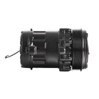 Black 6-Groove SD7 7176 Style A/C Compressor with Clutch - Fits Universal R134a A/C Systems