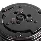 Black 6-Groove SD7 7176 Style A/C Compressor with Clutch - Fits Universal R134a A/C Systems