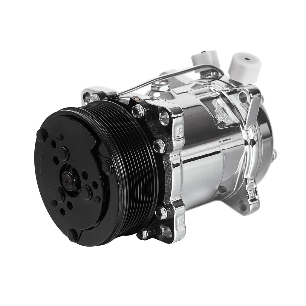 12V 8-Groove 5H14/508 Style A/C Compressor with Clutch - Fits Universal R134a A/C Systems