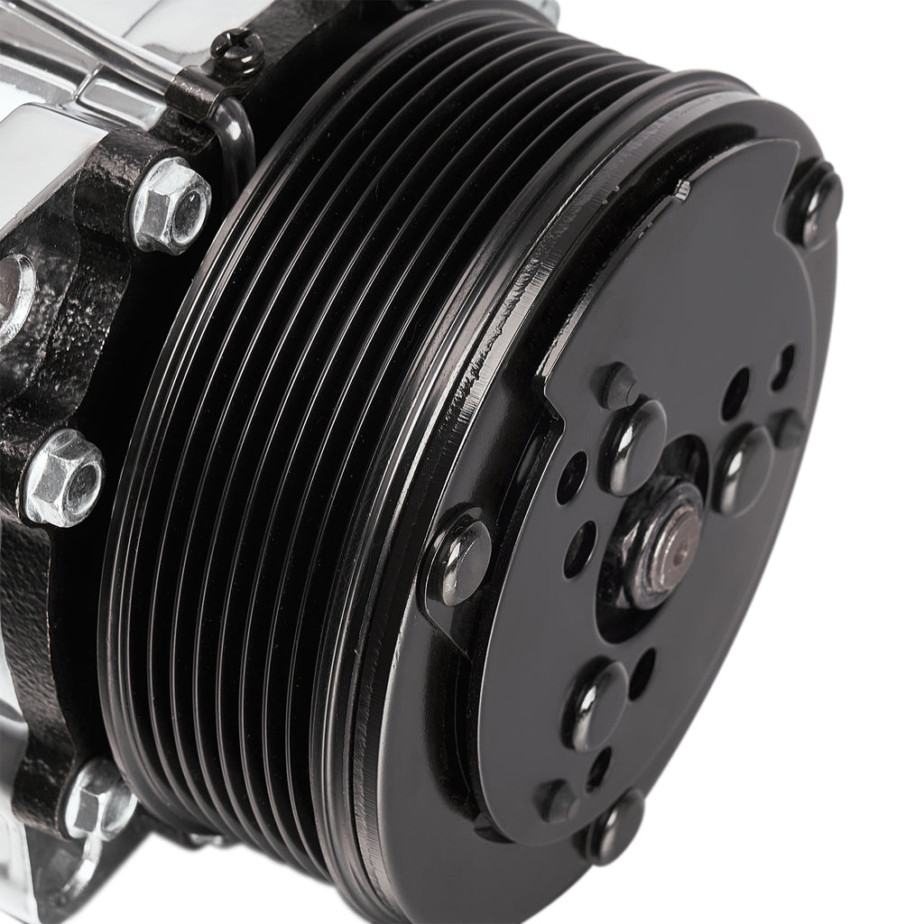12V 8-Groove 5H14/508 Style A/C Compressor with Clutch - Fits Universal R134a A/C Systems