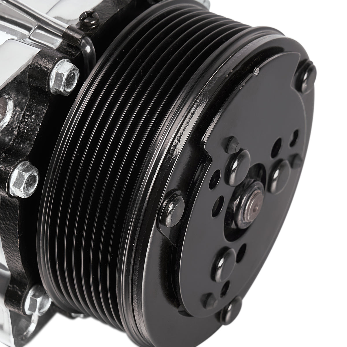 12V 8-Groove 5H14/508 Style A/C Compressor with Clutch - Fits Universal R134a A/C Systems