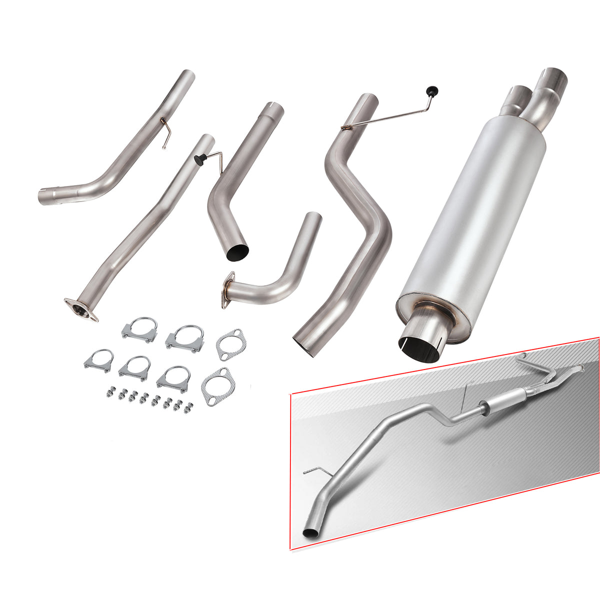 3" Stainless Steel Catback Exhaust System - Fits 2004–2015 Nissan Titan