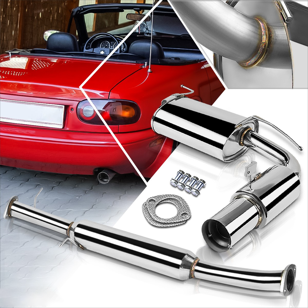 3.5" Stainless Steel Catback Exhaust System - Fits 1990–1997 Mazda Miata MX-5 NA 1.6L 1.8L