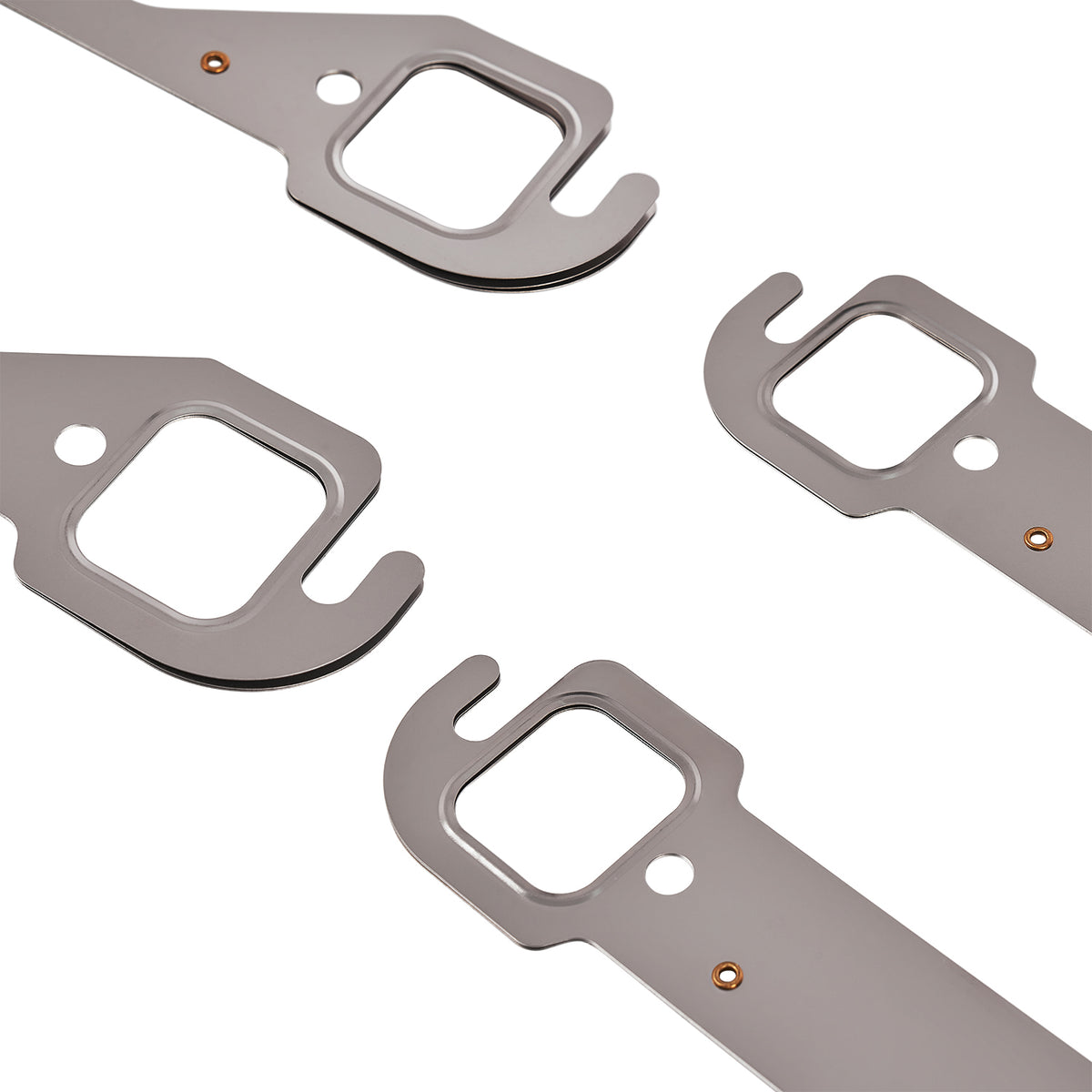 Stainless Steel Exhaust Manifold Gaskets - Fits Chevy SBC 283 302 305 V8 Engines