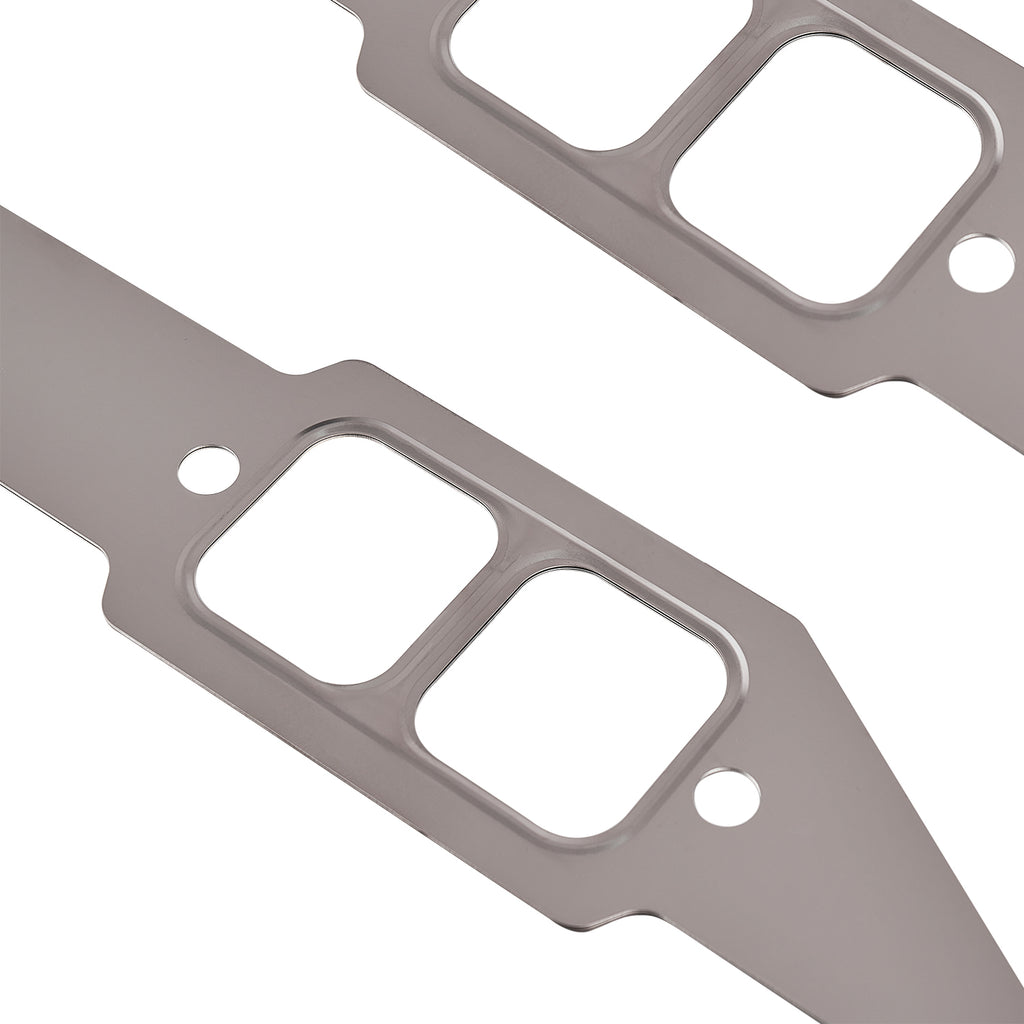 Stainless Steel Exhaust Manifold Gaskets - Fits Chevy SBC 283 302 305 V8 Engines