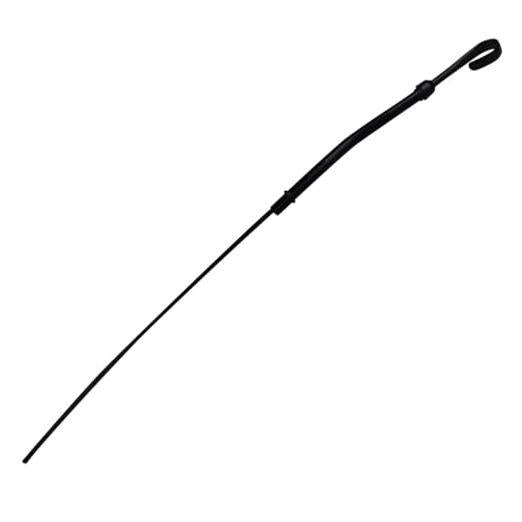 19" Black Flexible Stainless Steel Engine Oil Dipstick - Fits 1955-1979 Small Block Chevy V8 Engines