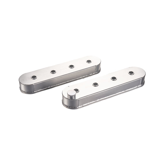 Silver Fabricated Aluminum Valve Covers for Chevy LS-Series – Center Bolt, Short Height, Anodized（PVC8552）
