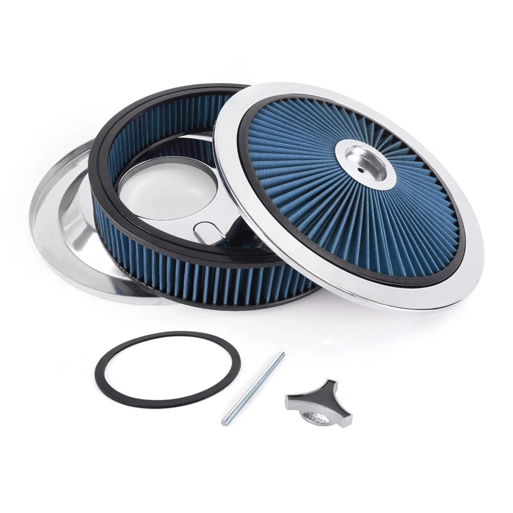 14" x 3" Round Super Flow Air Cleaner Washable Element Recessed Base（4330CBL）