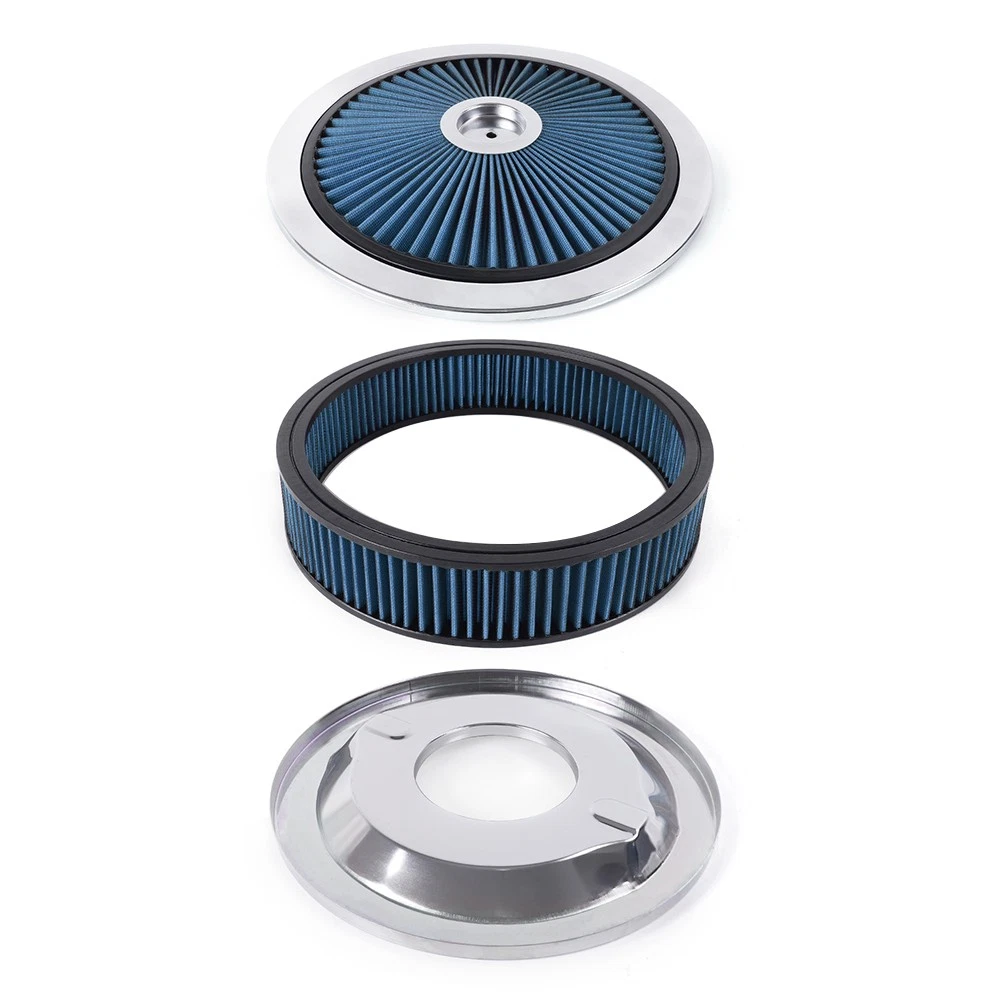 14" x 3" Round Super Flow Air Cleaner Washable Element Recessed Base（4330CBL）