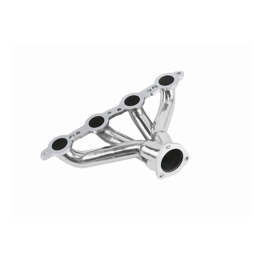 Block Hugger Silver Ceramic Coated 18-Gauge Mild Steel Exhaust Header Kit - Fits GM Gen III IV LS Engine Universal LS Swap Street Rods