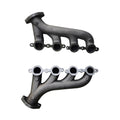 Shorty Hugger OEM-style Titanium Ceramic Coated Cast Iron Exhaust Manifold - Fits LS Swap 1970-1981 Chevy Camaro GM LS Engine