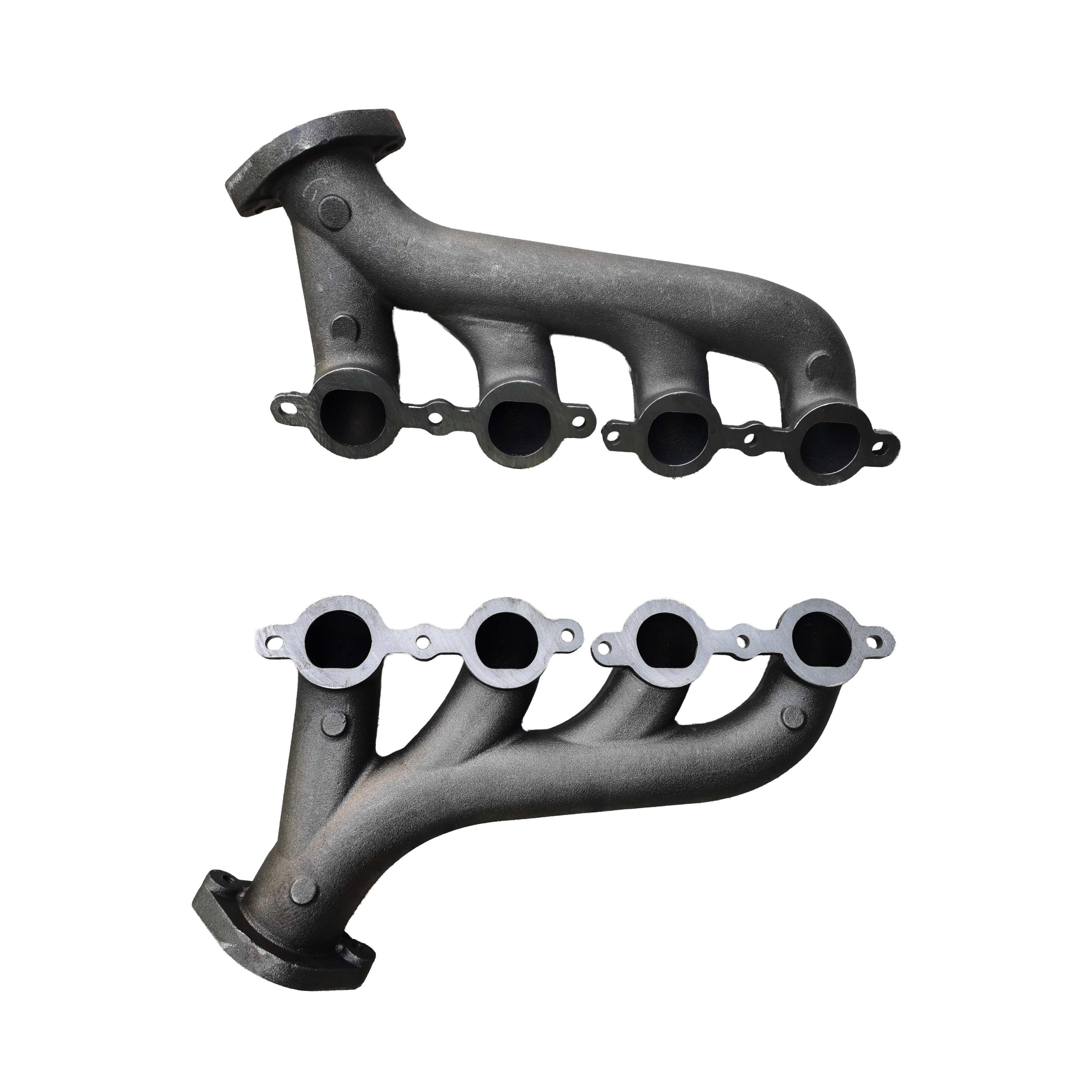 Shorty Hugger OEM-style Titanium Ceramic Coated Cast Iron Exhaust Manifold - Fits LS Swap 1970-1981 Chevy Camaro GM LS Engine