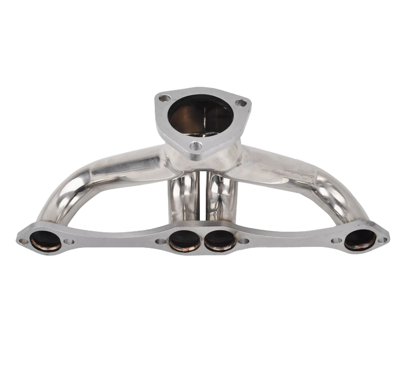 Block Hugger Shorty Headers for SBC 283 305 327 350 400 V8 | 1.5" Inlet / 2.5" Outlet | Fits Tight Engine Bays | CNC Flange + TIG Welded | Exhaust Upgrade for Classic Small Block Chevy Builds(EH014SS)