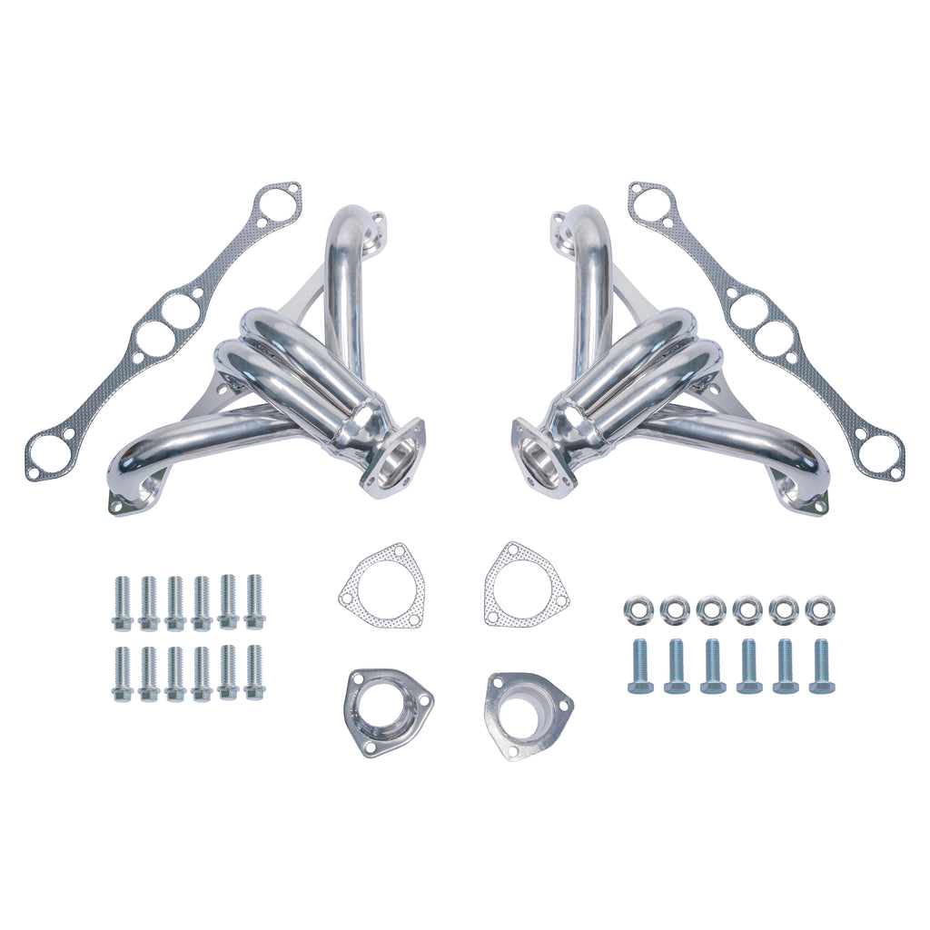 Ceramic Coated Exhaust Header - Fits Chevy SBC 283 305 327 350 400 V8 - 1-5/8" Primary Tubes