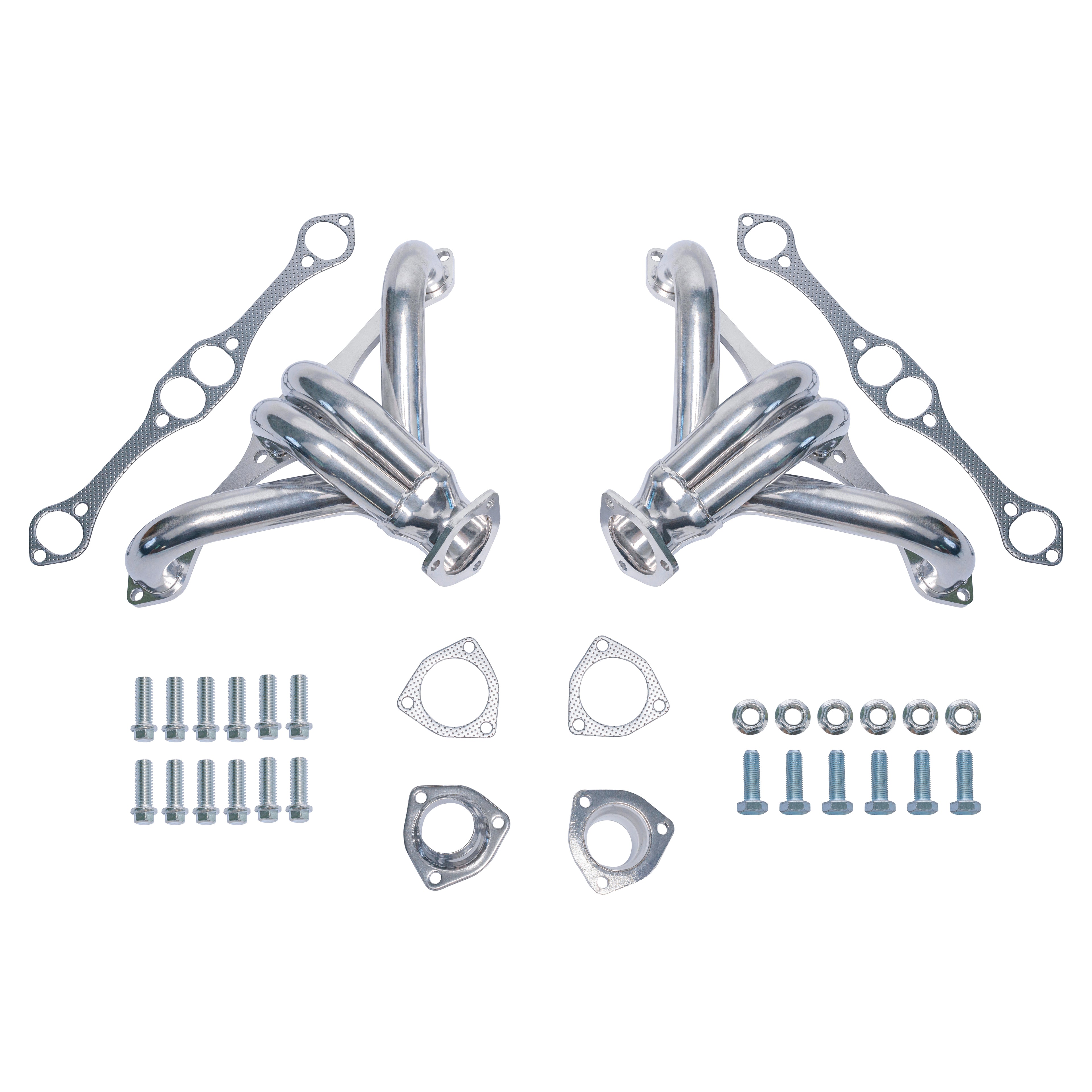 Ceramic Coated Exhaust Header - Fits Chevy SBC 283 305 327 350 400 V8 - 1-5/8" Primary Tubes