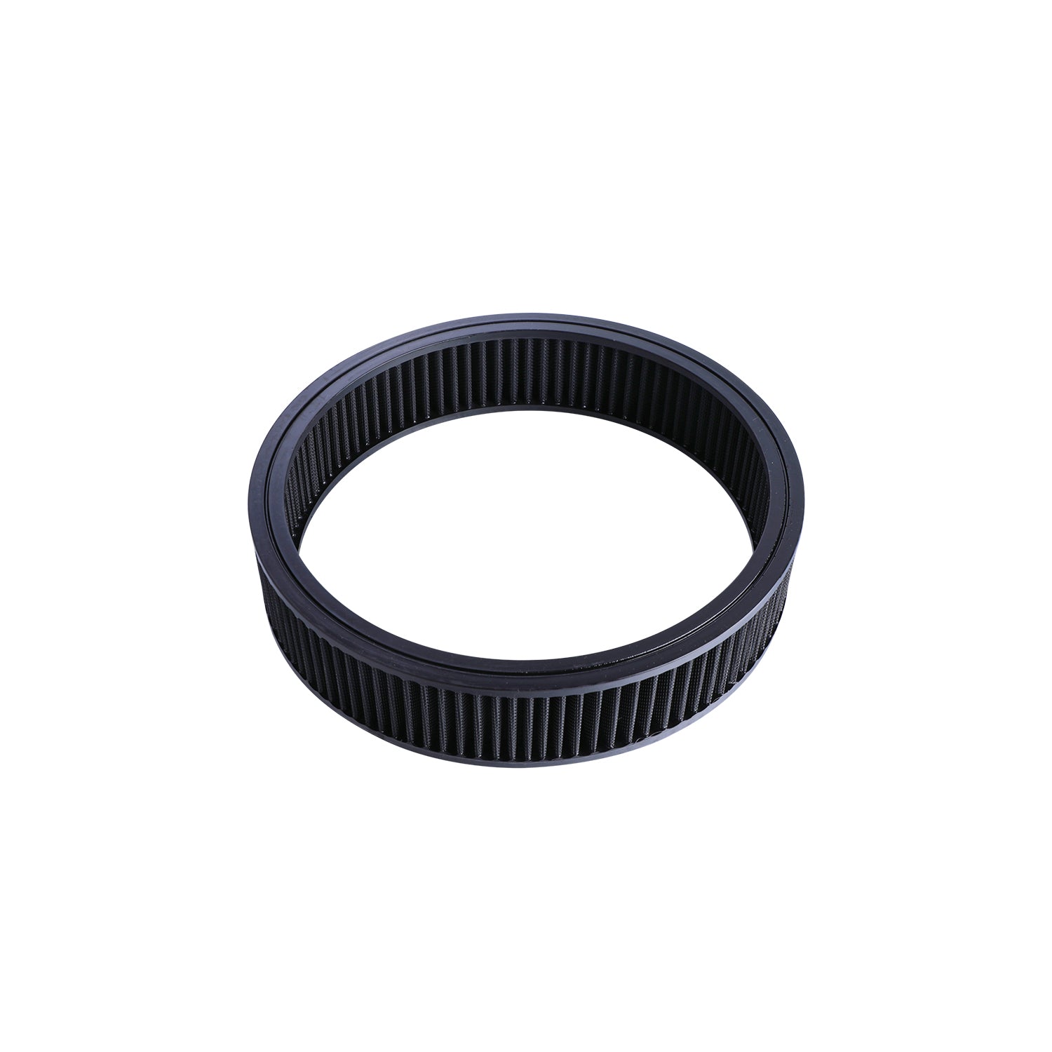 14" x 3" All Black Chrome Lid High Flow Air Cleaner Filter Kit - Fits SBC BBC 5-1/8" Neck