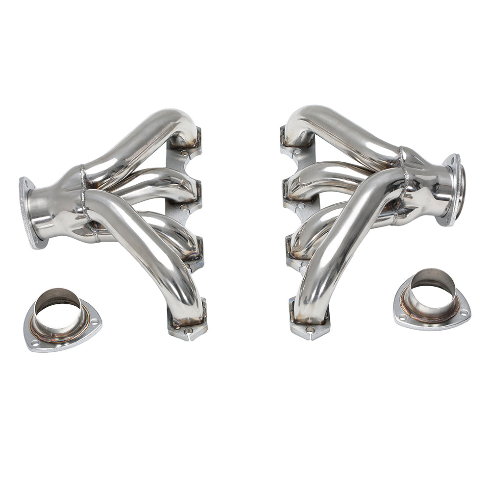 High-Performance Stainless Steel Block Hugger Exhaust Headers for Cadillac Big Block 425 472 500 V8 Engines | 1.75" Mandrel-Bent Tubes | 3" Collector（EH035SS）
