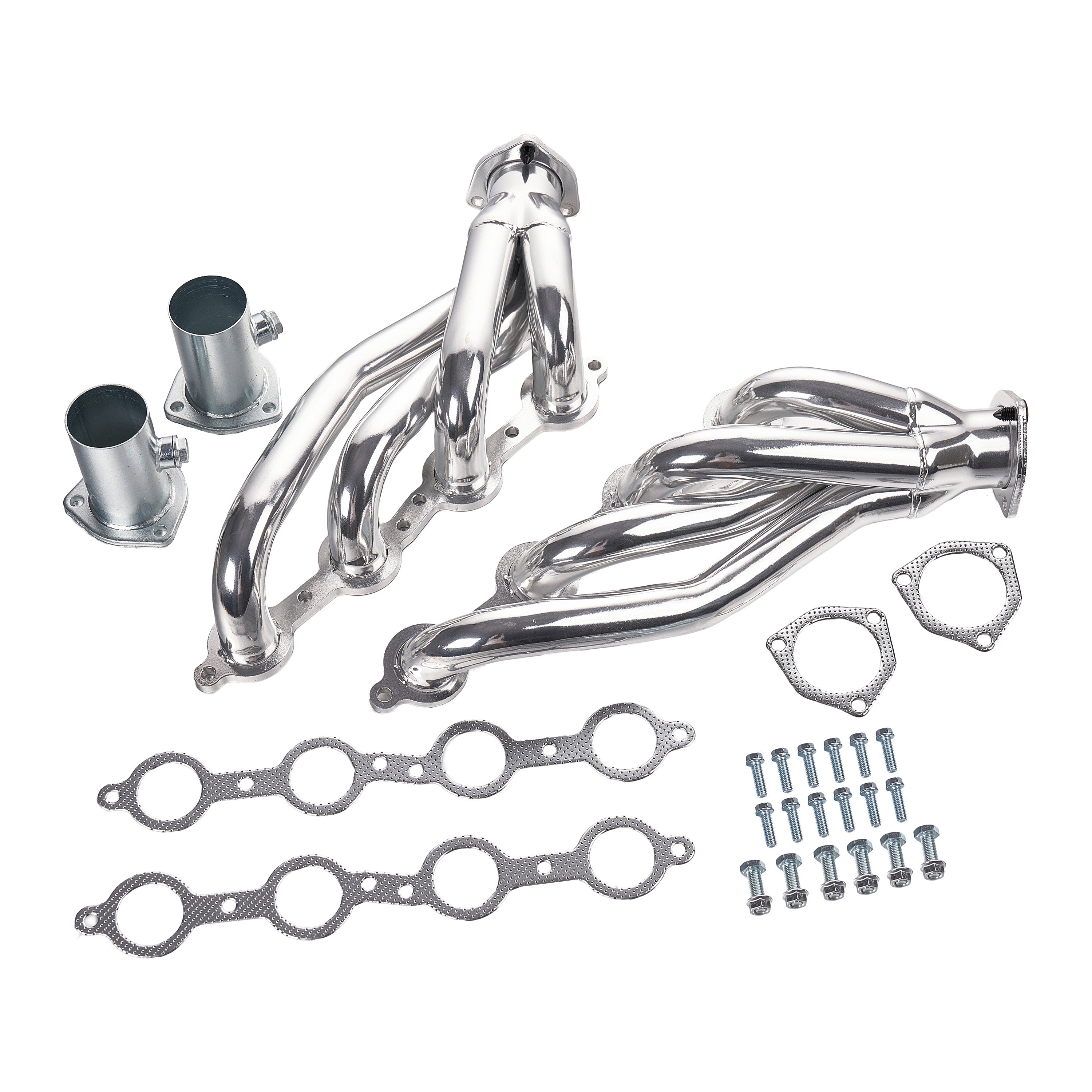 Shorty Ceramic Coated Exhaust Headers - Fits LS Swap Chevy S10 Blazer GMC Sonoma LS1 LS2 LS3 LS6