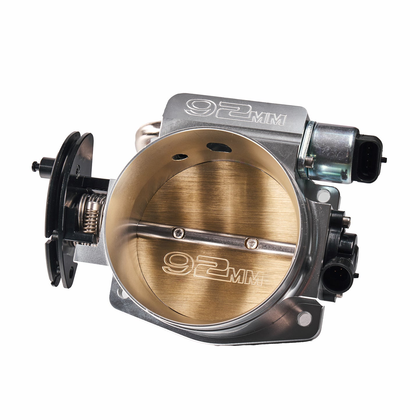 92MM High-Performance Aluminum Silver Throttle Body Assembly with Sensors & Adapter for GM LS Engines (LS1/LS2/LS3/LS6/LS7/LSX Gen III)