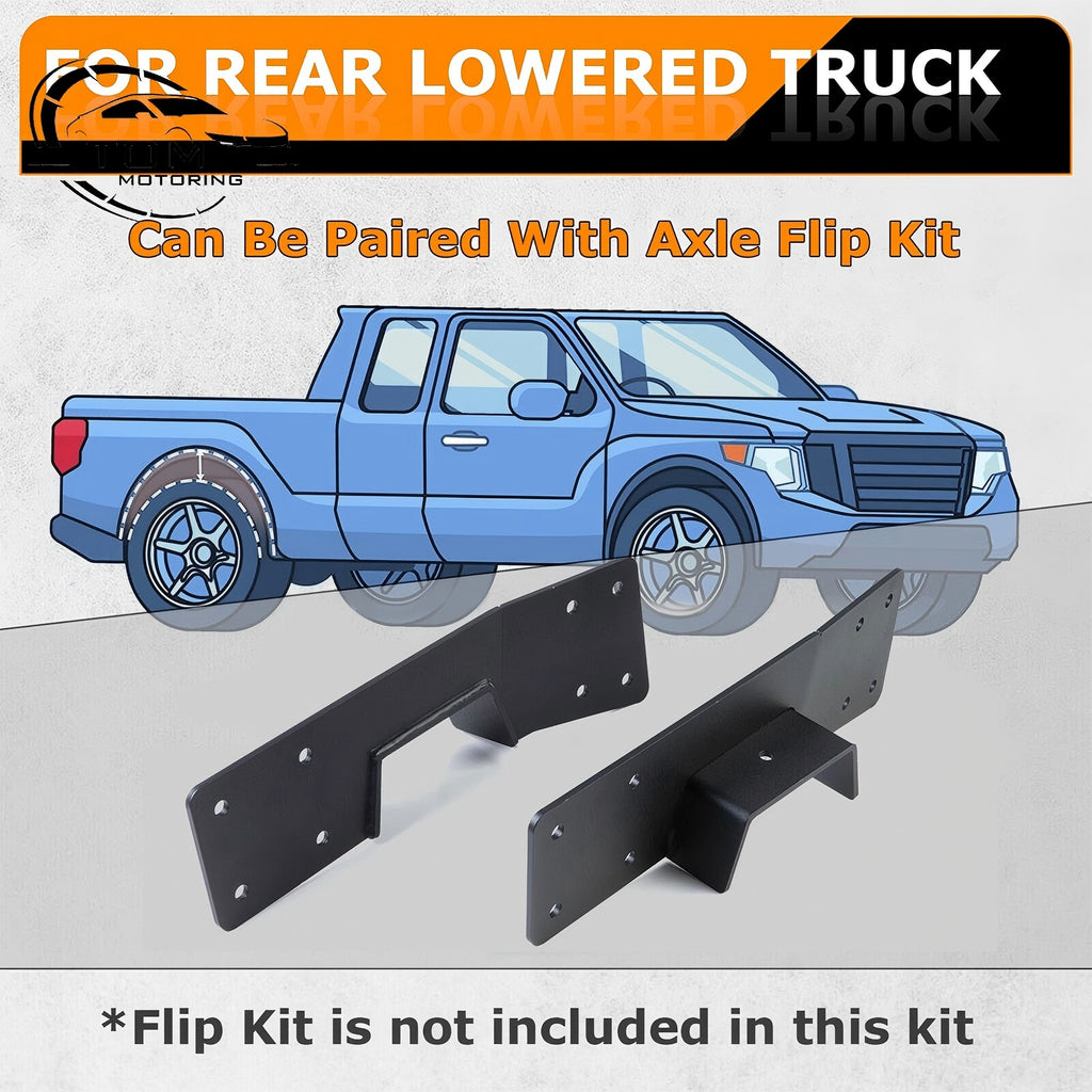 C-Notch Rear Axle Lowering Kit - Fits Chevy Silverado GMC Sierra 1500 1999-2007
