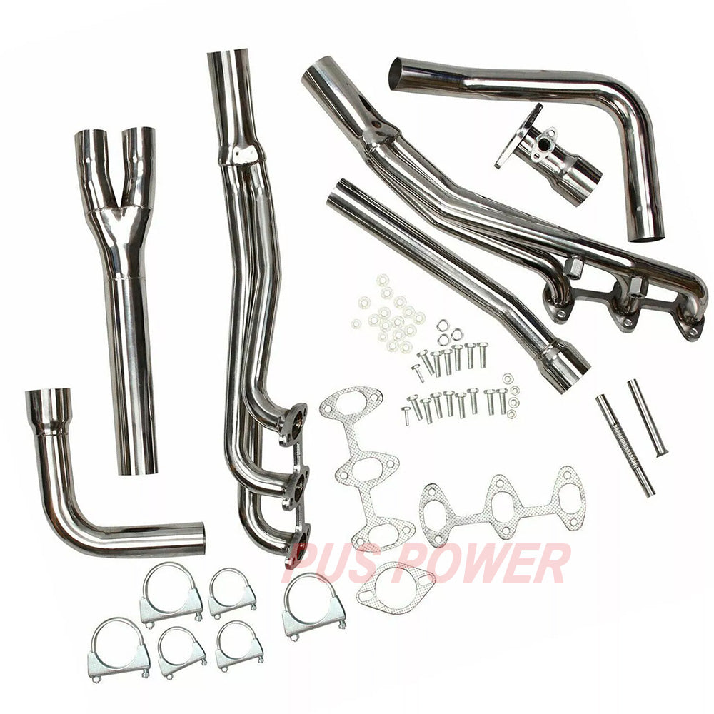 Mirror Polished 304 Stainless Steel Exhaust Header - Fits 1988-1995 Toyota 4Runner Pickup 3.0L V6