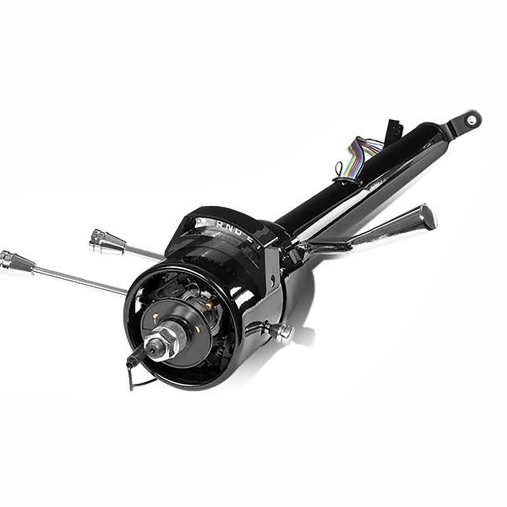 28" Black Stainless Steel Tilt Steering Column - Fits 1955-1959 Chevy GMC Trucks Automatic Floor Shift