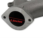 Shorty Hugger OEM-style Titanium Ceramic Coated Cast Iron Exhaust Manifold - Fits LS Swap 1970-1981 Chevy Camaro GM LS Engine