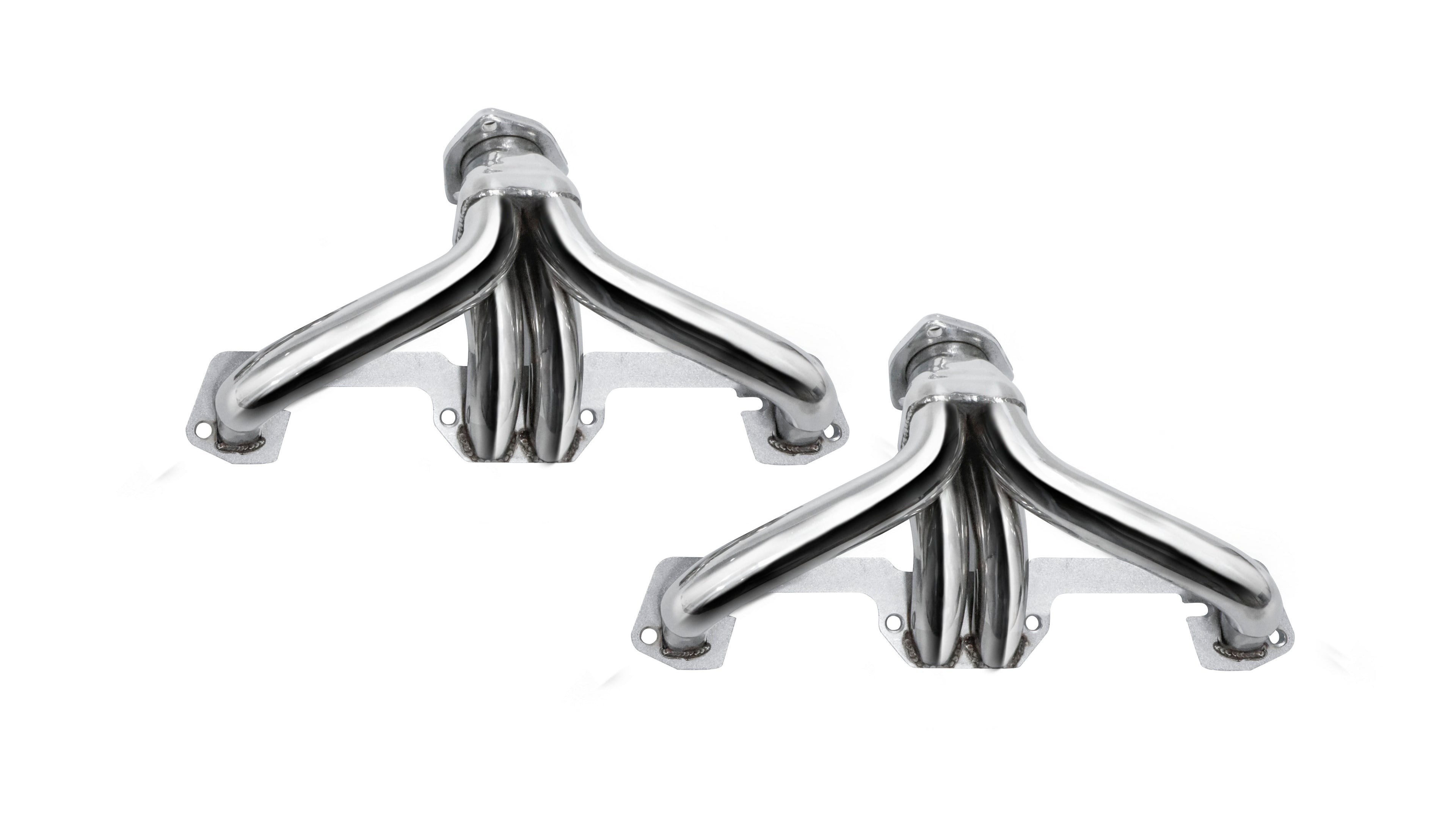Block Hugger Stainless Steel Exhaust Headers - Fits Chrysler Dodge Plymouth Mopar 318 360 V8 1966-1996