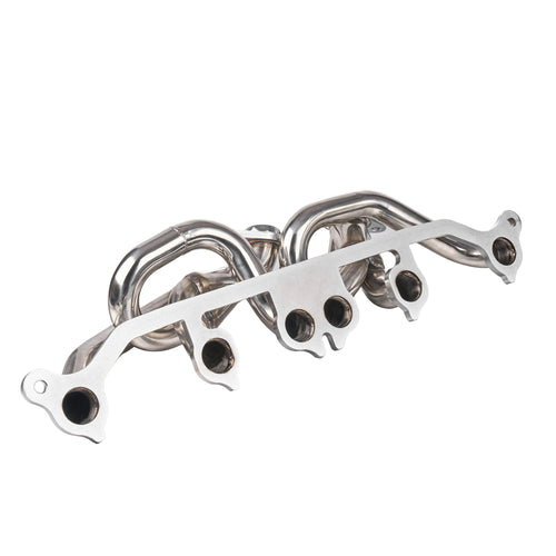 1-3/4" Polished T-304 Stainless Steel Shorty Exhaust Header - Fits 1997-2006 Jeep Wrangler TJ 4.0L I6 SUV