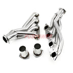 Mid-Length 16-Gauge Stainless Steel Exhaust Headers - Fits Chevy BBC 454 Chevelle Camaro Square Port
