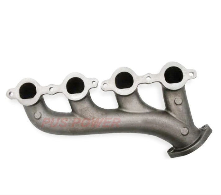 Shorty Hugger OEM-style Titanium Ceramic Coated Cast Iron Exhaust Manifold - Fits LS Swap 1970-1981 Chevy Camaro GM LS Engine