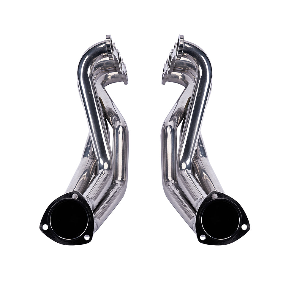 Long Tube Ceramic Coated Exhaust Headers - Fits Chevy GMC Trucks 1966-1991 SBC V8