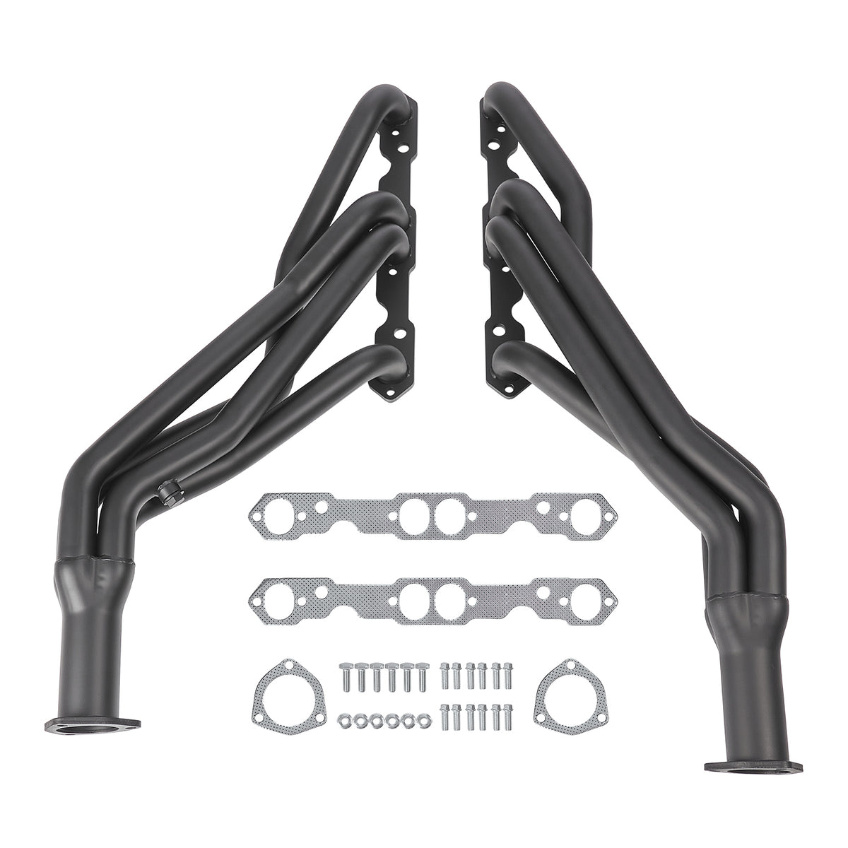 1-5/8" Ceramic Coated/Black Coated/Stainless Steel Cast Iron Long Tube Exhaust Headers - Fits 1988–1995 Chevy GMC C1500 C2500 K1500 K2500 5.0L 5.7L V8