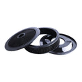 14" x 3" All Black Chrome Lid High Flow Air Cleaner Filter Kit - Fits SBC BBC 5-1/8" Neck
