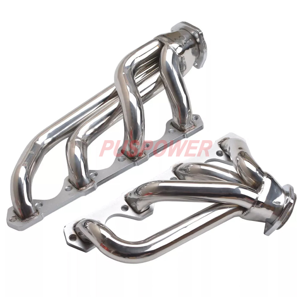 Stainless Steel Exhaust Headers for 1964–1977 Ford Mustang 260/289/302CU V8 | 4-1 Bolt-On Design | Mirror Polished T-304 | High-Flow Performance Upgrade | Compatible with 5.0L V8 Engines | Driver & Passenger Side Kit（EH019SS)