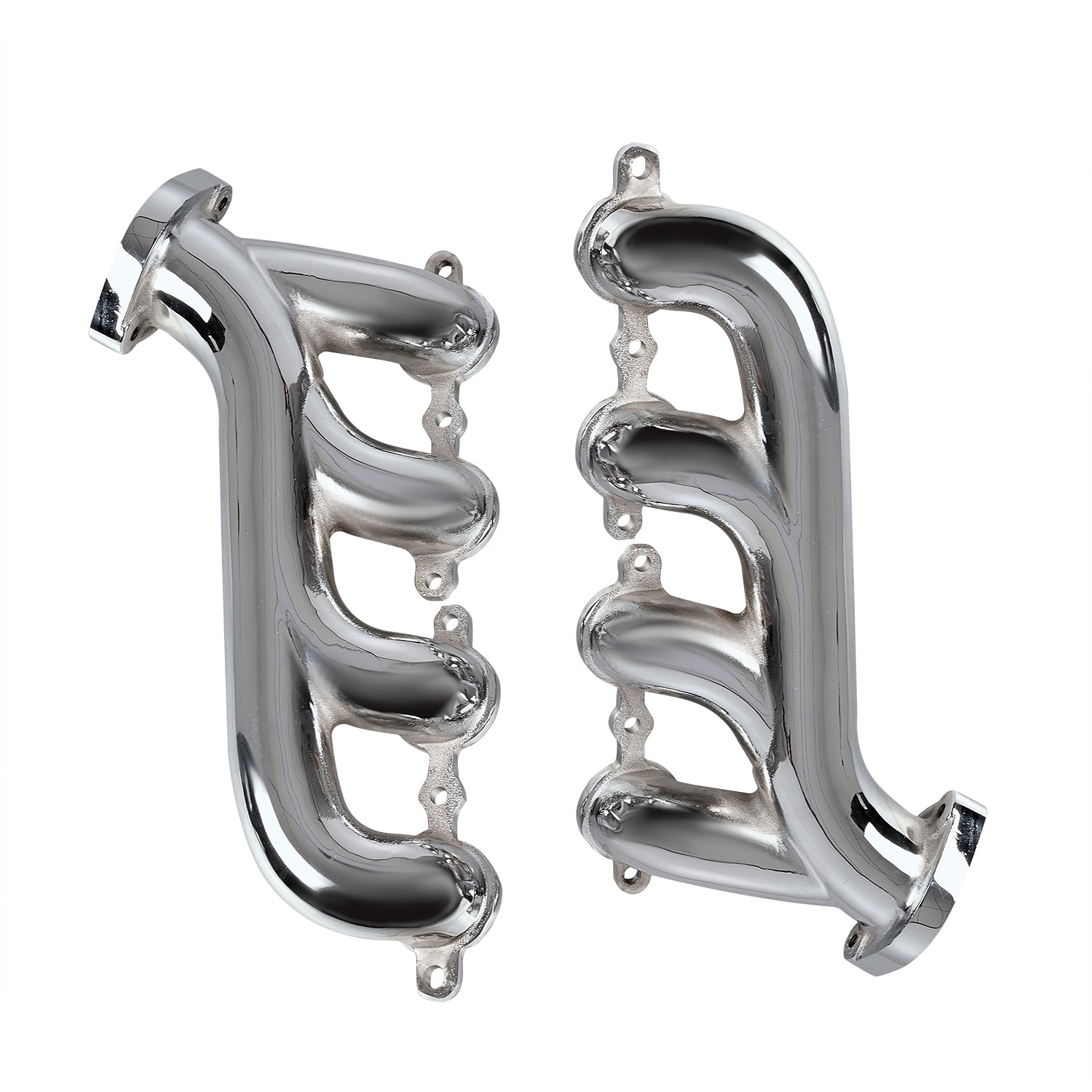 Chrome LS Swap Exhaust Manifolds - Fits GM LS Engine Gen III & IV