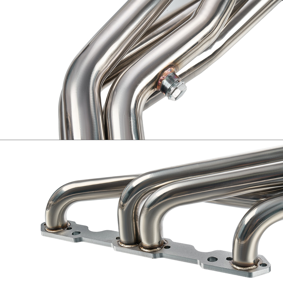 1-5/8" Ceramic Coated/Black Coated/Stainless Steel Cast Iron Long Tube Exhaust Headers - Fits 1988–1995 Chevy GMC C1500 C2500 K1500 K2500 5.0L 5.7L V8