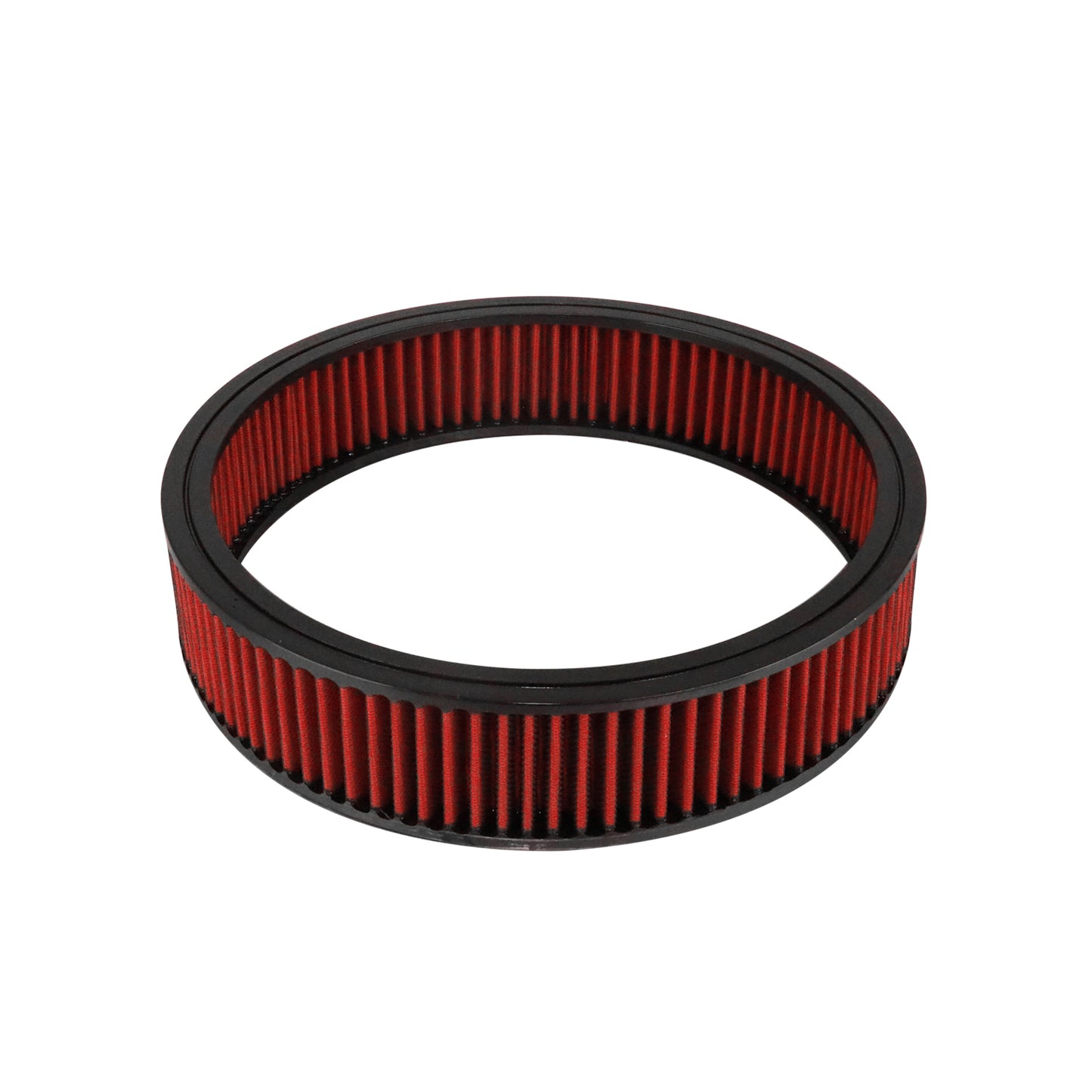 14" X 3" Round Red Thru High Flow Washable Air Cleaner w/ Chrome Lid For SBC BBC（4330CR）